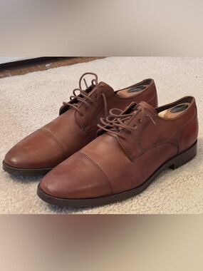 Cole Haan Grand.os Lace Up Cap Toe Oxford Dress Leather Shoes Brown